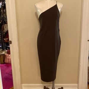 ASOS design one shoulder body con midi dress